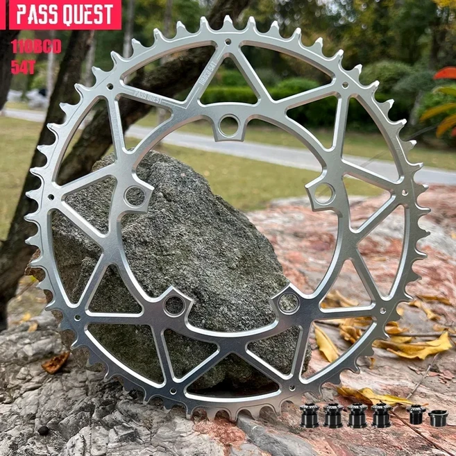 135 Bcd 체인링 Campagnolo Super Record Chorus Ekar Centaur Road Bike Silver Chainwheel 용 좁은 와이, 07 Silver 135BCD 54T