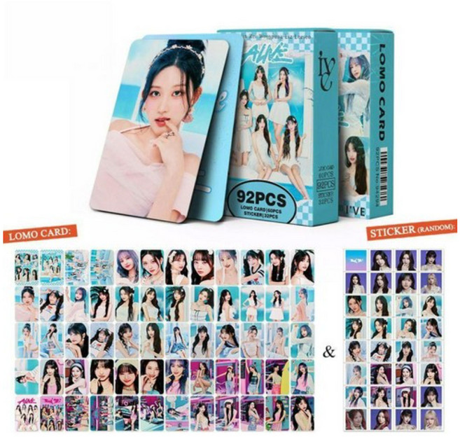 당일발송 2024 아이브 포카 아이돌 굿즈 포토카드 IVE SWITCH 60장 +32장 스티커, 1개, 아이브2026포카60+스티커랜덤32, 1개
