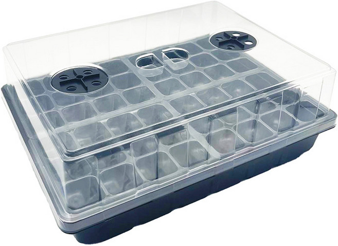 대형뚜껑트레이 포트 식물 판 화분 육묘 파종 모판 모종컵 꽃 미니 씨앗 다육이 플라스틱 육묘 재배 농사, 1개