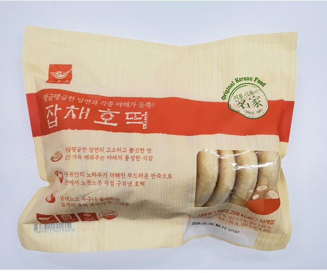 사옹원 잡채호떡 1kg (100g 0개입) x 6개