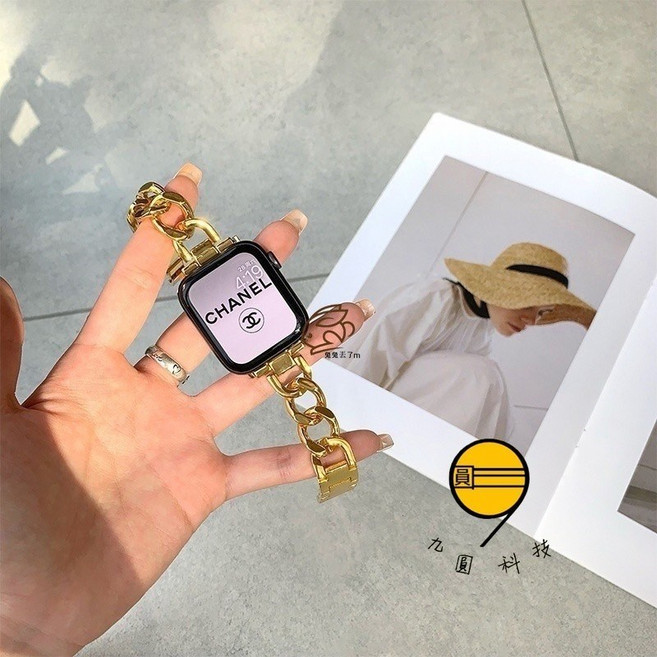 iwatch 金屬錶帶 單鏈 黑色 適用蘋果不鏽鋼錶帶, 1個, 金色,38/40/41/(S10/S11)42, 金色, 38/40/41/(S10/S11)42