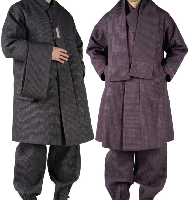 목화솜 두루마기 목도리 세트 겨울 남성 남자 생활한복 개량한복 절옷 절복 법복