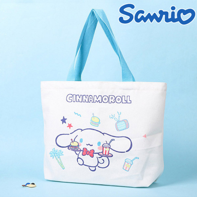 산리오 고퀄리티 시나모롤 캐릭터 에코백 보조가방 숄더백