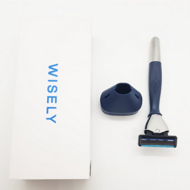 와이즐리면도기 스타터 세트 PRO 깔끔한 면도, 1세트, 핸들+면도날+거치대