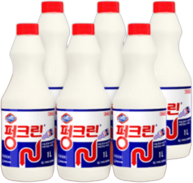 유한락스 펑크린 입 대용량 배수구세정제 하수구 막힘 제거, 6개, 1000ml