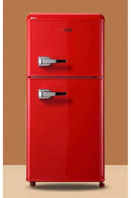 레트로 냉장고 소형 작은 원룸 자취 기숙사 컬러 150L, 크림화이트 양문형 (150L)