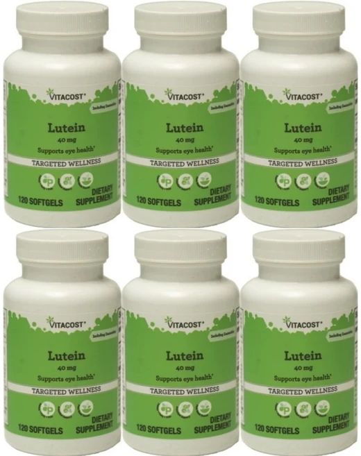 비타코스트 루테인 40mg 제아잔틴 함유, 6팩, 120정, 120정 - 쿠팡