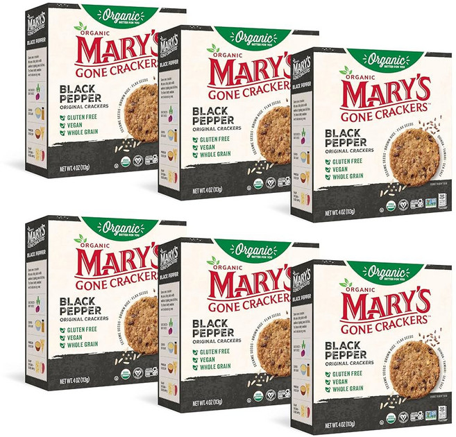 메리즈 곤 크래커 슈퍼 씨드 할라피뇨 코셔 USDA 텐 프리 및 비 GMO 4단위온스 6팩, Classic Crackers, Original, 4 Ounce (Pack of 6)