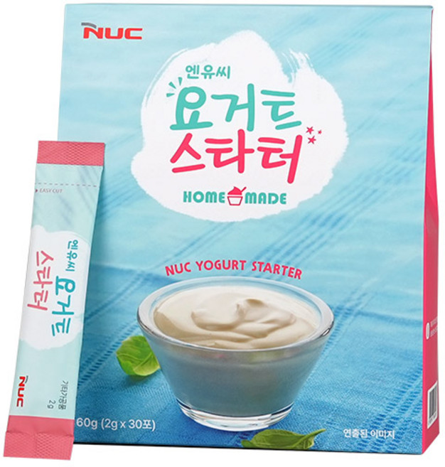 본사직영 엔유씨 요거트 스타터 파우더 그릭 1박스 (2g x 30포), 2g, 30개입