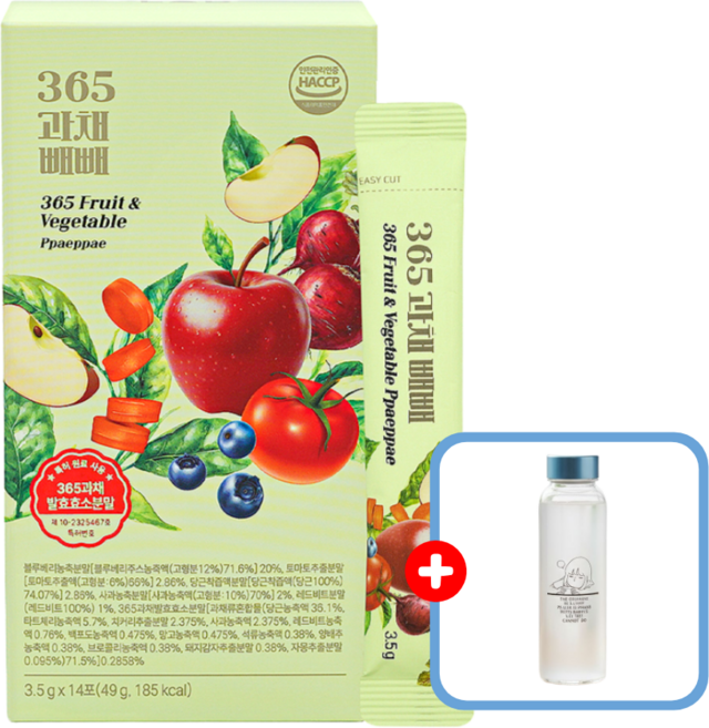 효소 빼빼주스 클렌즈 보틀 증정, 3.5g, 1세트