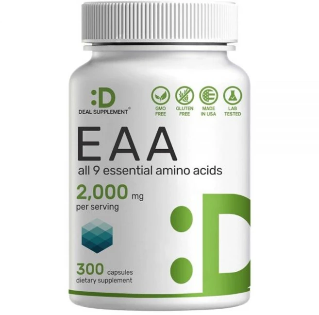 딜 서플리먼트 EAA 2000mg 캡슐 300정, 1개 - 쿠팡