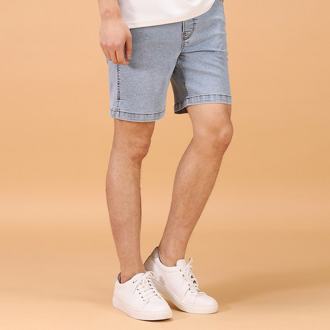 후앙스 베이직 데님 스판 밴드 하프팬츠 GZCP-5122