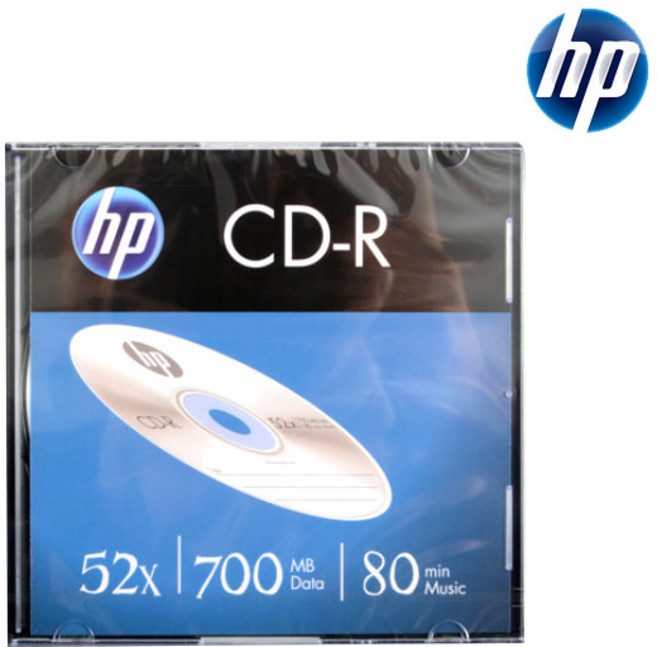 HP CD-R 52X 700MB 80min 슬림케이스 1P 공CD