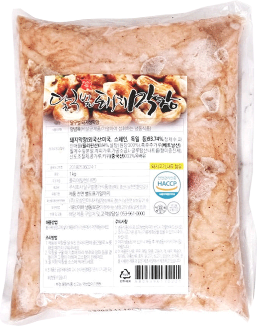 달구벌명가 돼지 생막창 1kg, 1개
