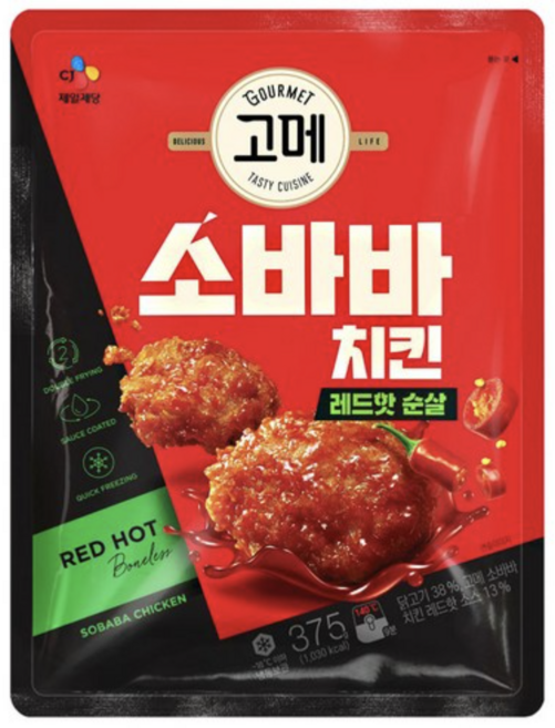CJ 고메 소바바치킨 레드핫 순살, 1개