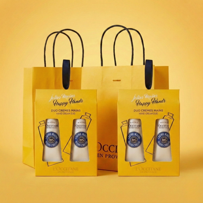 록시땅 핸드크림 선물용 시어 버터 GIFT PACK 세트 (본품+선물포장+쇼핑백), 4개, 30ml