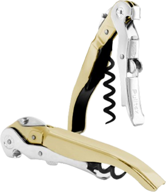 풀텍스 클릭컷 버튼레버 코르크스크류 와인오프너, 1개, 골드