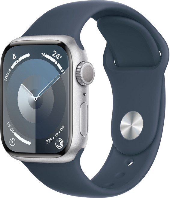 S9 블루투스 3D 대화면 통화 스마트워치 착용 가능, GPS + 블루투스, Navy Blue, 41mm
