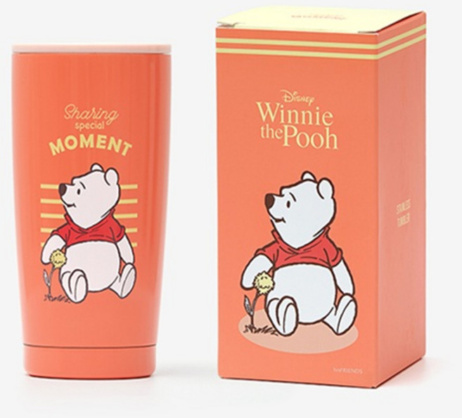 디즈니 파스텔 스테인리스 텀블러 500mL 곰돌이 푸 미키마우스, 곰돌이푸, 1개