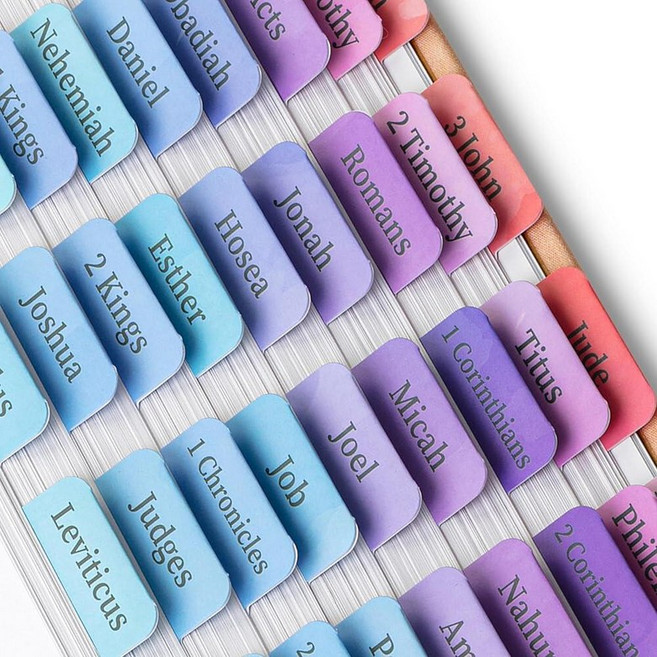 Mr. Pen 성경 탭 - 라미네이트 75개 화이트 여성 및 남성용 학습 195558, Multicolor