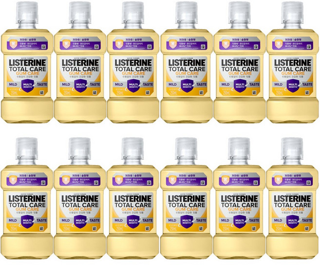 리스테린 토탈케어 검케어 마일드, 250ml, 12개