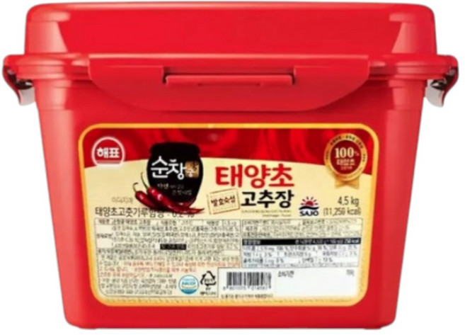 해표 순창궁태양초고추장 4.5Kg x1개, 5kg, 1개