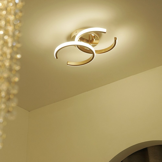 런던라이팅 LED 에클라 20W 화이트 골드 직부등 센서등 인테리어 현관 조명, 센서 화이트