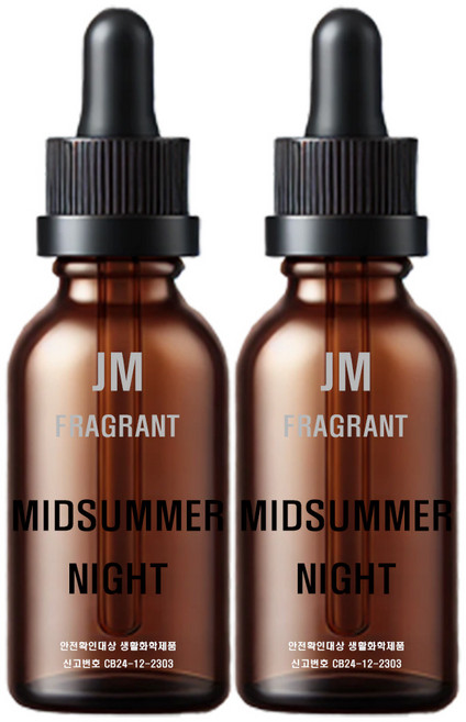 제이엠 프래그런트 차량용 방향제 리필액10ml, 2개, 미드썸머나잇