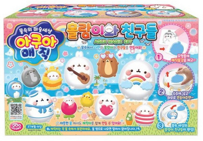 아쿠아 매직 몰랑이와 친구들 세트 어린이 생일 선물 어린이날 선물 추천 크리스마스 선물 아쿠아 매직 몰랑이, 1개