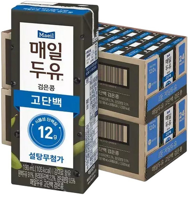 매일 S 매일두유 고단백 검은콩 190ml 48팩 24팩 2박스 904197 입