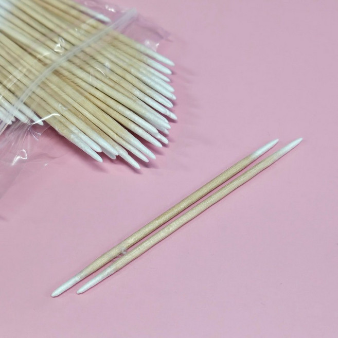 마이크로 슬림 면봉 틈새 청소 압출 양면형 100개입, 1개, 1매입