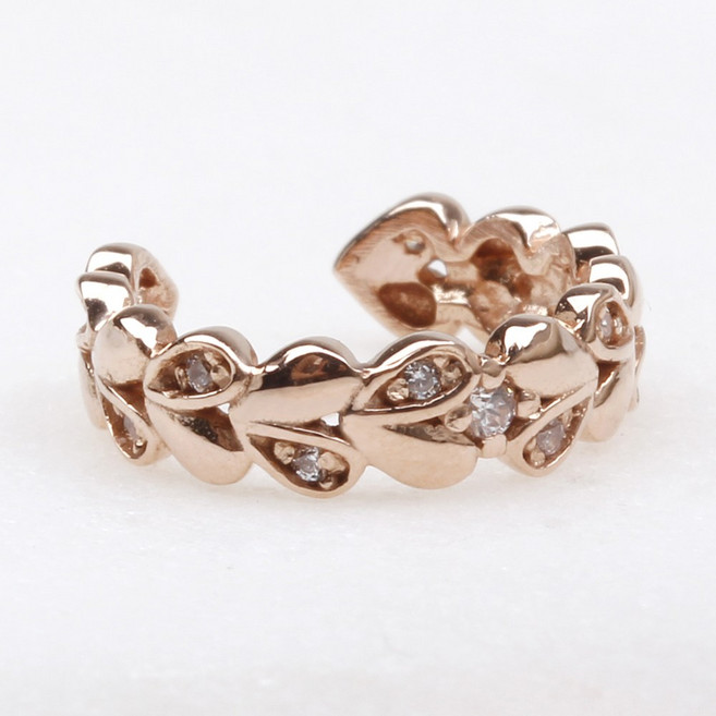 언쉬주얼리 14K 샐러디 큐빅 이어커프