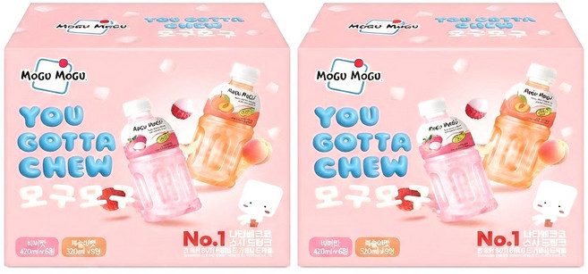 모구모구 복숭아 리치맛, 24개, 320ml