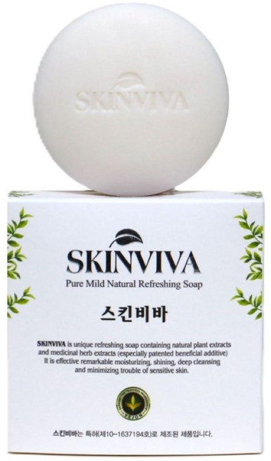 스킨비바 세안 여드름 모공 천연 수제 크림 바 병풀 어성초 화이트 클렌징 비누 100g 1개, 1개입