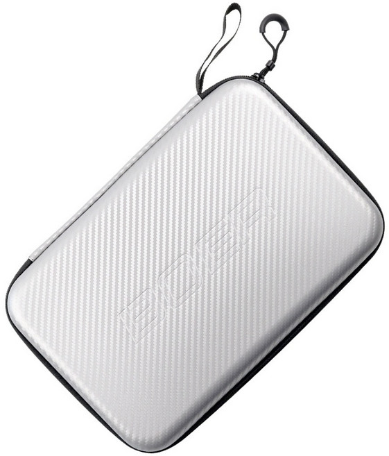 지테크 탁구 라켓 하드 케이스 가방, 실버, 1개