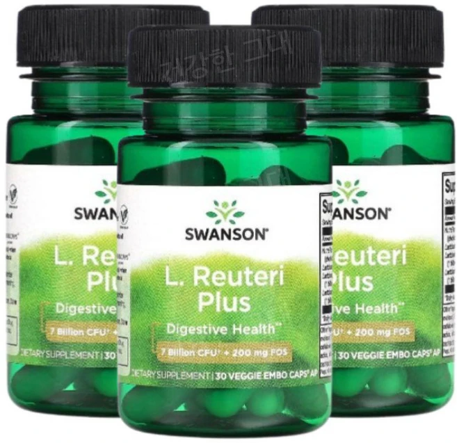 미국 Swanson 루테리유산균 락토바실러스루테리 30베지캡슐 x 3통, 30정 - 쿠팡