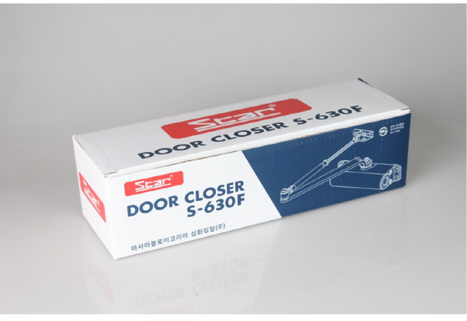 스타 도어클로저 일자 브라켓 + 타공지사은품 제조일 2년 a/s 현관문 방화문 킹 도어체크 k630 도어클로져 / 내화용, 1개, 스타  일자형