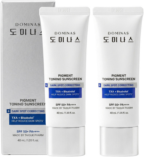 태극제약 도미나스 트라넥삼산 기미 케어 톤업 선크림 40ml x 2개