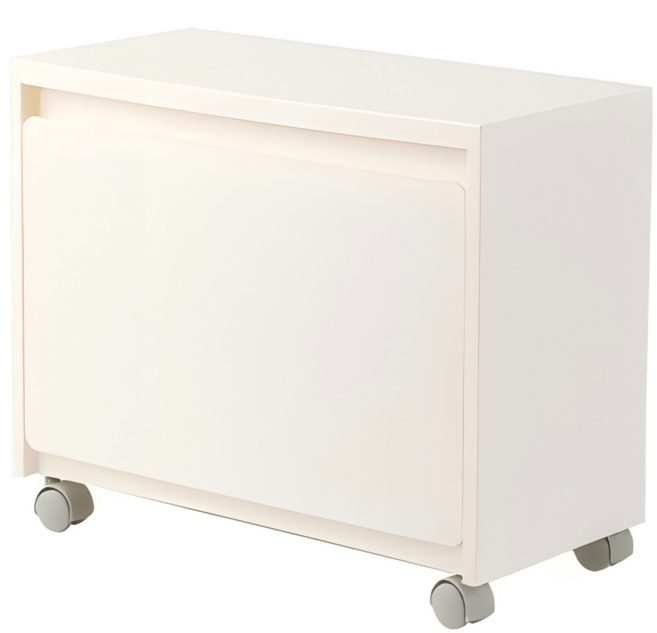 수납하마 폭좁은 틈새수납장 이동식 슬림장 다용도 수납장, 화이트, 1개