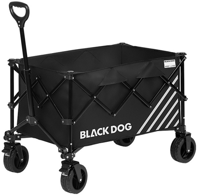 BLACKDOG 랜드 웨일 전지형 접이식 캠핑웨건 380L CBD2550JJ026, 1개, 블랙