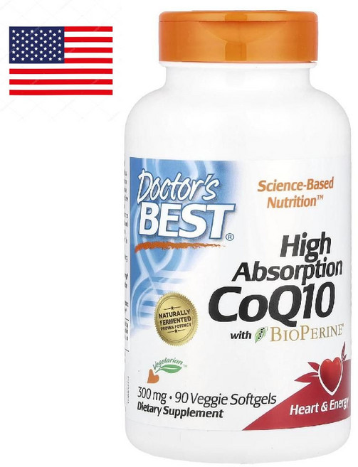 닥터스베스트 코큐텐 바이오페린 코큐10 코엔자임큐텐 CoQ10 BioPerine 300mg 90정, 1개