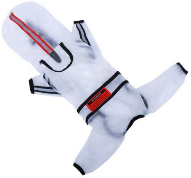 개 옷 투명 가벼운 방수 코트 망토 작은 치와와 테디 점프수트, 1개