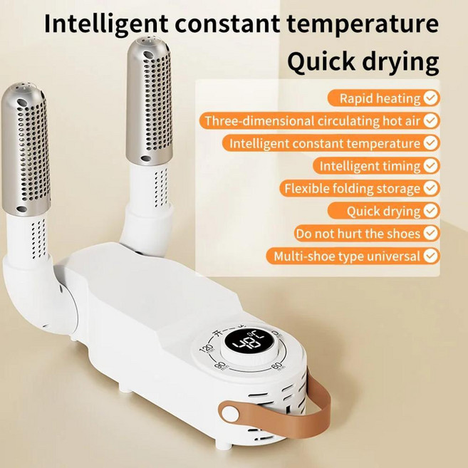 휴대용 전기 신발 건조기 지능형 타이머 조정 부팅 양말 부츠 탈취 살균, 미국, 1. White / A. 유럽 ​​연합