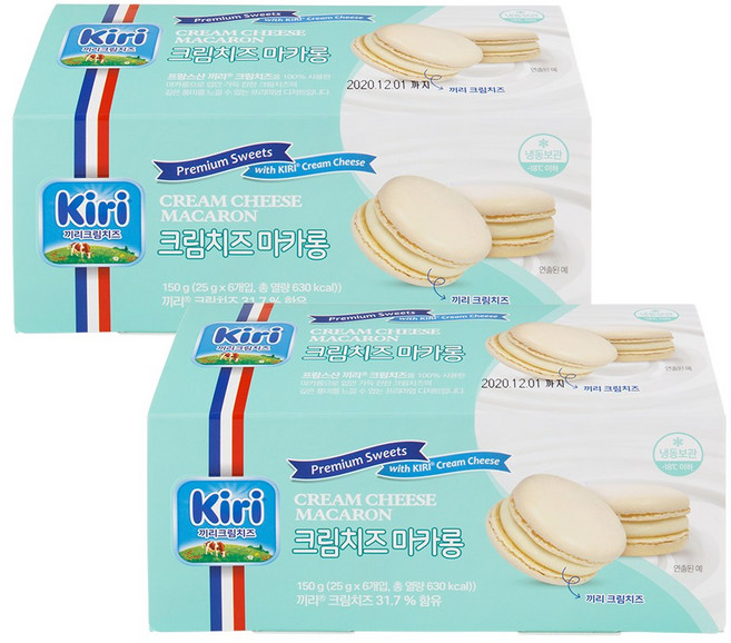 끼리 크림치즈 마카롱 6입 2BOX, 150g, 2박스