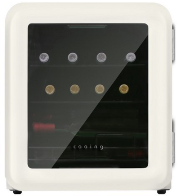 쿠잉전자 와인셀러 WC-15WH 고객직접설치 15병, 크림화이트, WC - 15WH