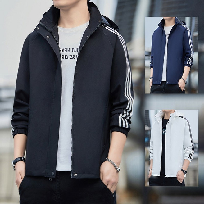 秋冬季韓版日系潮流拼接撞色休閒外套 薄款連帽MA1飛行棒球教練機車外套【台灣現貨】