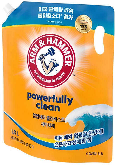 암앤해머 클린버스트 액상세제 리필, 1.8L, 1개 - 쿠팡