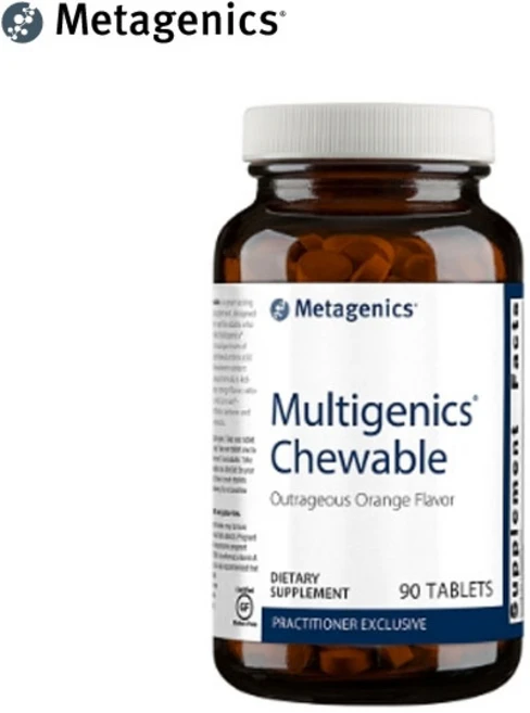 Metagenics 미국 종합영양제 Multigenics Chewable Orange 90정, 1개, 1병 - 쿠팡
