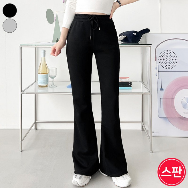 가비진 여성용 숏/롱 기장선택! 스판 쫀쫀 밴드 부츠컷 트레이닝 팬츠 츄리닝 바지