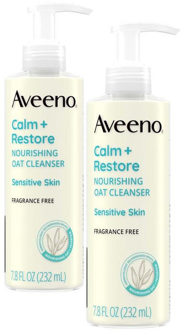 Aveeno 아비노 캄 리스토어 너리싱 오트 페이스 클렌저 232ml 2팩